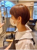 タイトショート×ハイライトオレンジカラー#３０代#４０代５０代