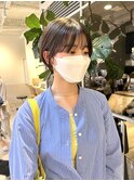 暗めカラー/レイヤーカット/くすみベージュ/ボブ/新宿