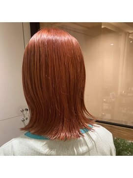 シーア(ciia) ビタミンオレンジ×ロブ/オレンジカラー/外ハネ/ciia吉祥寺