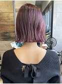 切りっぱなしボブ 美髪 ピンクブラウン くびれボブ M1104