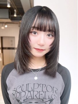 アイティーバイアルバム 松戸店(IT by ALBUM) 美髪カーキベージュアッシュブラックレイヤーロング_ba486891