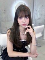 エヌアイ オモテサンドウ(ni omotesando)&nbsp;韓国レイヤーカット/オリーブグレージュ/ブリーチなしカラー上野