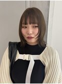 【YOKE】オリーブベージュブリーチ無しレイヤーボブ顔周りカット
