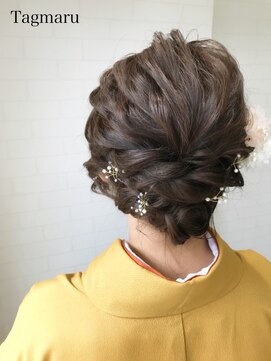 タグマル ゆるふわねじりのしためアップ☆Tagmaruオリジナル髪飾り☆