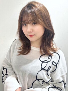 アイウィル(Ai WilL) くびれ レイヤーカット ミディアム ベージュカラー 20代