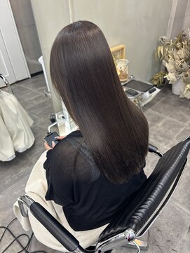 ファビ 渋谷(Fab) くびれヘア/暗めカラー/アプリコットオレンジ/縮毛矯正