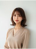 レイヤーカット/イメチェン/外ハネボブ/美髪/ワイドバング/髪型