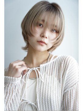 ニューヨークニューヨーク 伏見桃山店(NYNY) くびれショート/ミルクティーベージュ/顔周りレイヤー