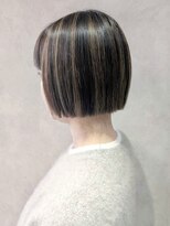 エンクス(enx)&nbsp;着物ヘア/ダークアッシュ/ミディアムレイヤーカット/鶴ヶ峰HK26