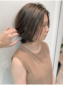 ハイライト髪質改善カラー前下がりレイヤーボブ