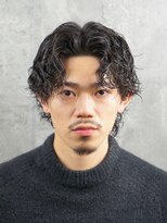 ヒロギンザ 名駅西口店(HIRO GINZA) 無造作センターパート:色気漂うウェーブミディアム