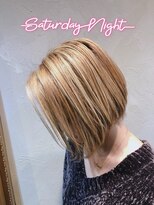 ヘアーシグネチャー(Hair Signature)&nbsp;チャンキーハイライトの前下がりボブ