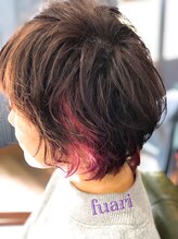 ヘアーデザインフアリ(Hair design fuari) インナーカラー×ピンク