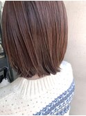 切りっぱなしボブとラベンダーカラー*