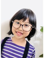 アオヘアーガーデン(ao hair garden)&nbsp;【ao hair garden】キッズ×外はねボブ×メガネ