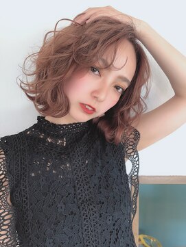 クシュ 所沢東口店(kusyu...) カーキグレージュマッシュショートボブフェザーバング(所沢353)