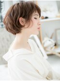 インナーカラーアシンメトリーオン眉ショートh2越谷20代30代40代