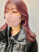 マザー(MOTHER)&nbsp;ダブルカラーピンクベージュケアブリーチハイトーン髪質改善