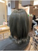 【bel.高野】グレージュカラー/シルキーベージュ/斜めバング