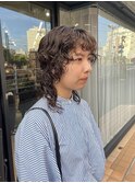 マッシュウルフパーマウルフカット