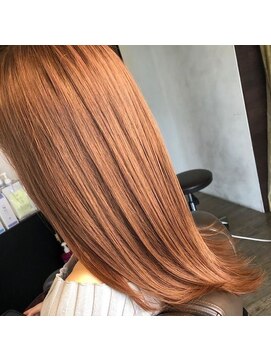 エヌプラス(N+) 切りっぱなしボブ/エアリーロング/美髪/ピンクブラウン