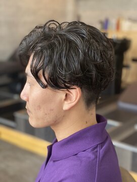 メンズカット バイ ソイクフ(メンズカット by SOY-KUFU) MEN’S HARE カルマパーマダークアッシュ