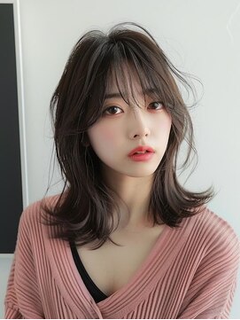 モードケイズ 豊中店(MODE K's) 20代30代40代シースルーバングミディアム外はね