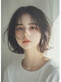 ナチュラル透け感ボブ