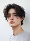 韓国風センターパート　ニュアンスパーマ　ラフパーマ