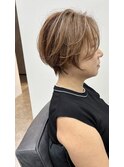 ショート×白髪ぼかし