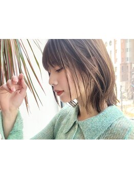 オーガニックカラーでダメージケアしながら多彩な色表現を叶える*[レイヤーカット/ボブ/縮毛矯正/髪質改善]