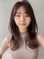 リヤン 表参道(lyann)&nbsp;イメチェン愛され艶感大人可愛い斜めバング前髪#343f1001