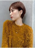 大人ショートボブ/小顔/ココアベージュ/オリーブグレー/町田