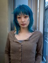 ギークス(GEEKS) 【GEEKS渋谷】ターコイズブルー/ウルフ/ハッシュカット/前髪あり
