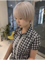 ステラ ヘア デザイン サロン(STELLA hair design salon)&nbsp;ホワイトブロンド×ショート【浅野】