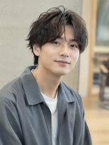 MEN'S salon Rue de noel メンズカット/パーマ/眉毛【ルード ノエル】&nbsp;Men's_ミディアムショート_ナチュラルウルフ_束感