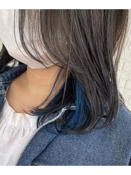 テラスヘア 新潟駅南(TERRACE hair) インナーカラー＊ブルー