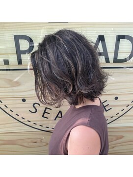 エフパレードシーサイド(F.PARADE seaside) 切りっぱなしボブ×デザインカラー【上総一ノ宮】【茂原】