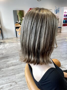 ジャストビューティ ルフレ 金沢八景店(Just Beauty Rufure) くびれ/イメチェンヘア/ マロンベージュ/かきあげ/Aラインボブ