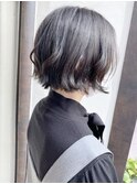 《knit銀座》大人黒髪20代30代40代ショートボブ丸み前下がり