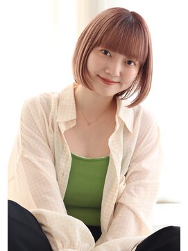 シロフ シンジュク(shirof shinjuku) ミニボブ/ピンクベージュ/艶髪