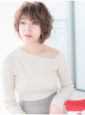 関内/髪質改善/ペールピンクで抜け感マッシュボブウルフf