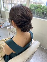 結婚式ヘアセット、ヘアアレンジ、アップスタイル