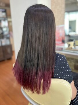 アークスヘアー 10代20代30代大人かわいい艶感裾カラーラベンダーピンク