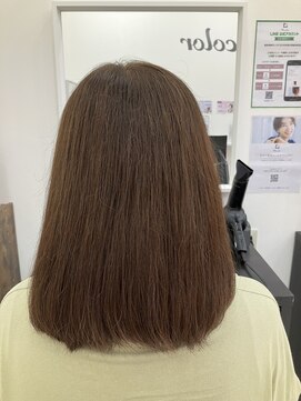 ビーズカラー 鶴岡エスモール店 【B'ｓ】30代40代50代人気◎艶×ナチュラルブラウン/ボブ