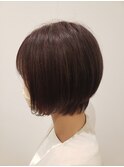 ワインレッドショートボブ