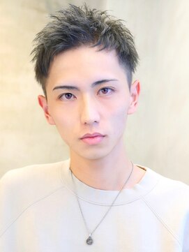 クロト 福岡本店(KUROT) ツーブロック刈り上げビジネス短髪束感黒髪アップバング