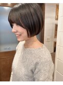 【白岩】丸みショートボブ