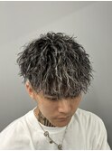 ホワイトメッシュショートツイストスパイラル