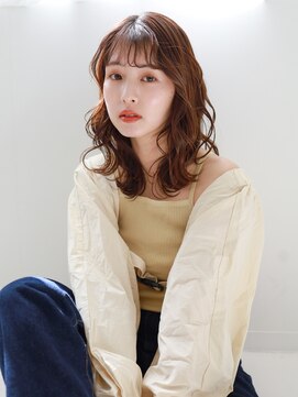 ボンドバイテトテ 三宮元町(BONDbytetote) 前髪カール / セミディ / シアーカラー